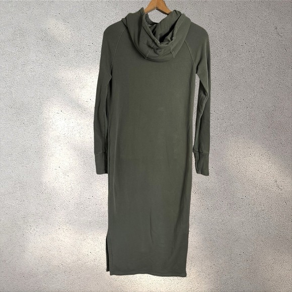 Marcella Tompkins Sweatshirt Hooded Dress Green Women's Medium - Picture 5 of 7